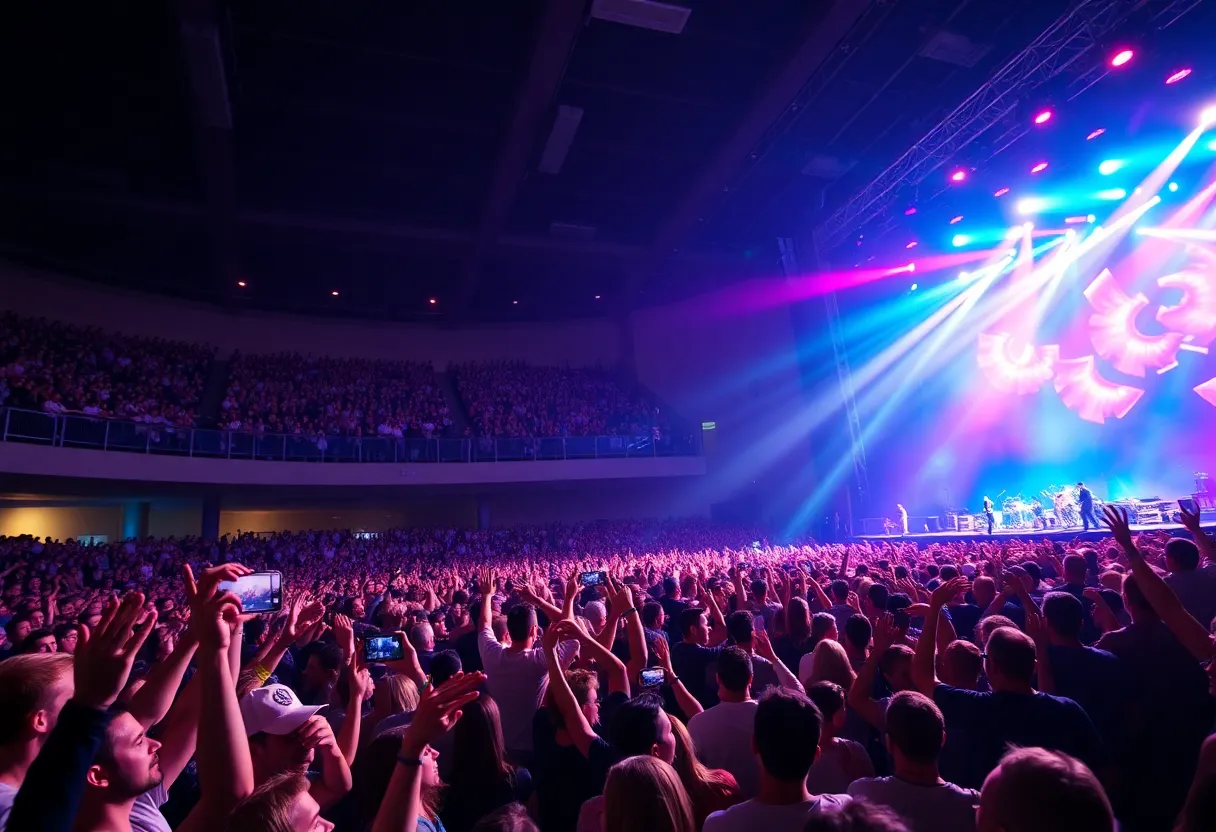 Crowd at Benson Boone concert in Detroit