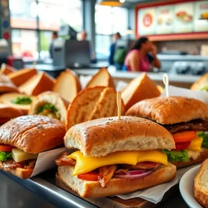 Assorted breakfast sandwiches from various Detroit eateries