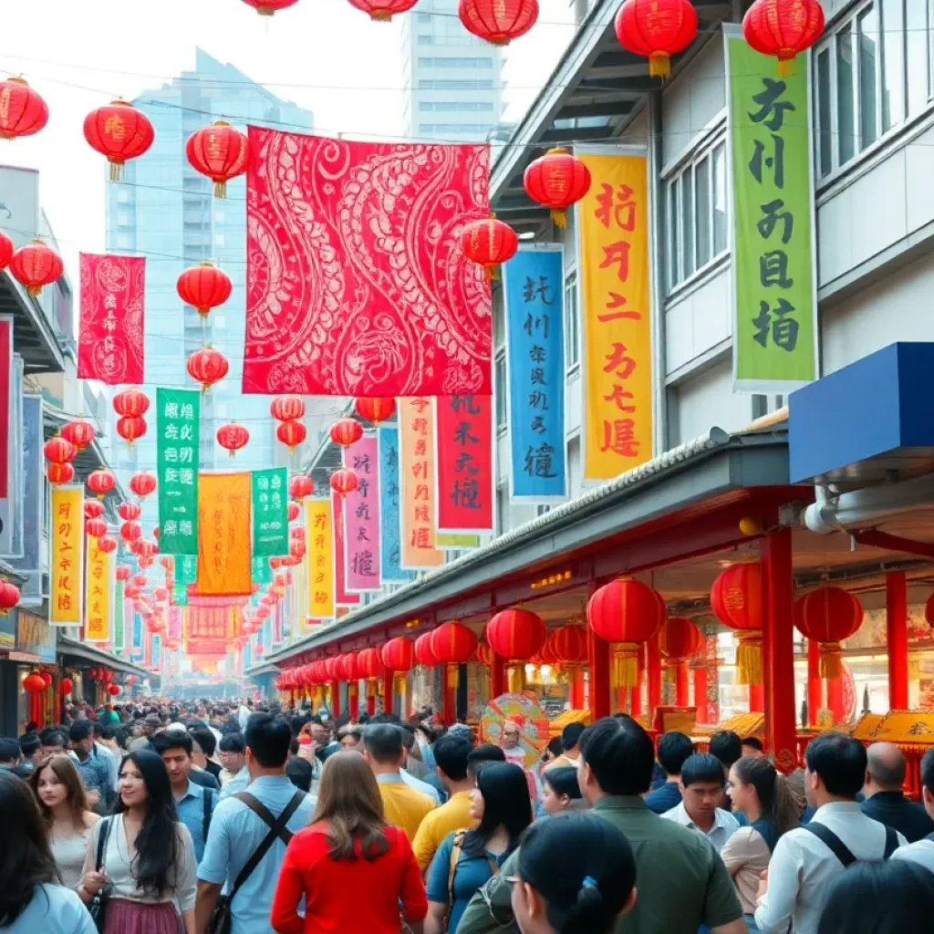 Festival celebration in Detroit's Chinatown with various cultural performances.