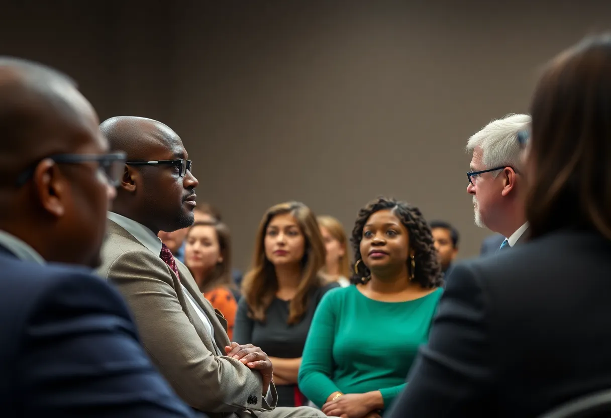 Candidates at the Detroit City Council forum discussing key community issues