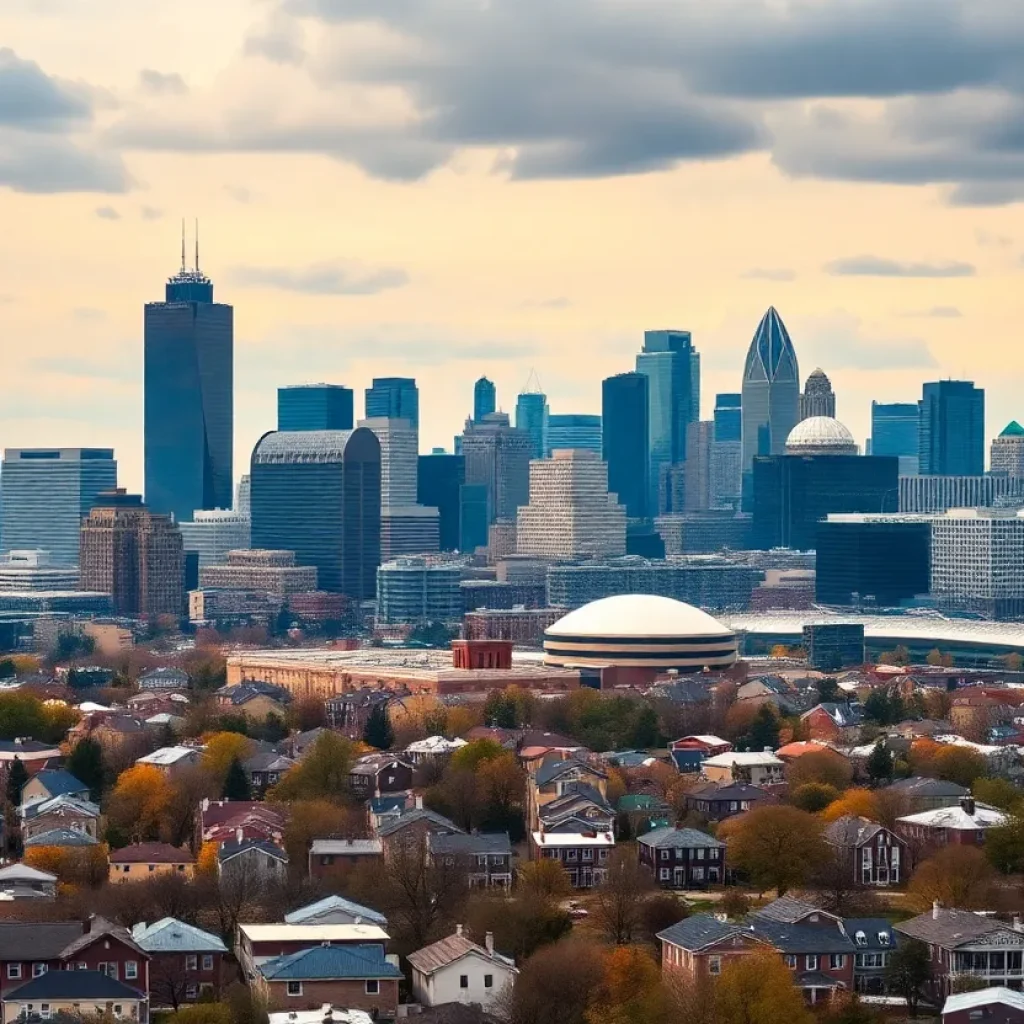 New skyscraper in Detroit skyline with sports venues