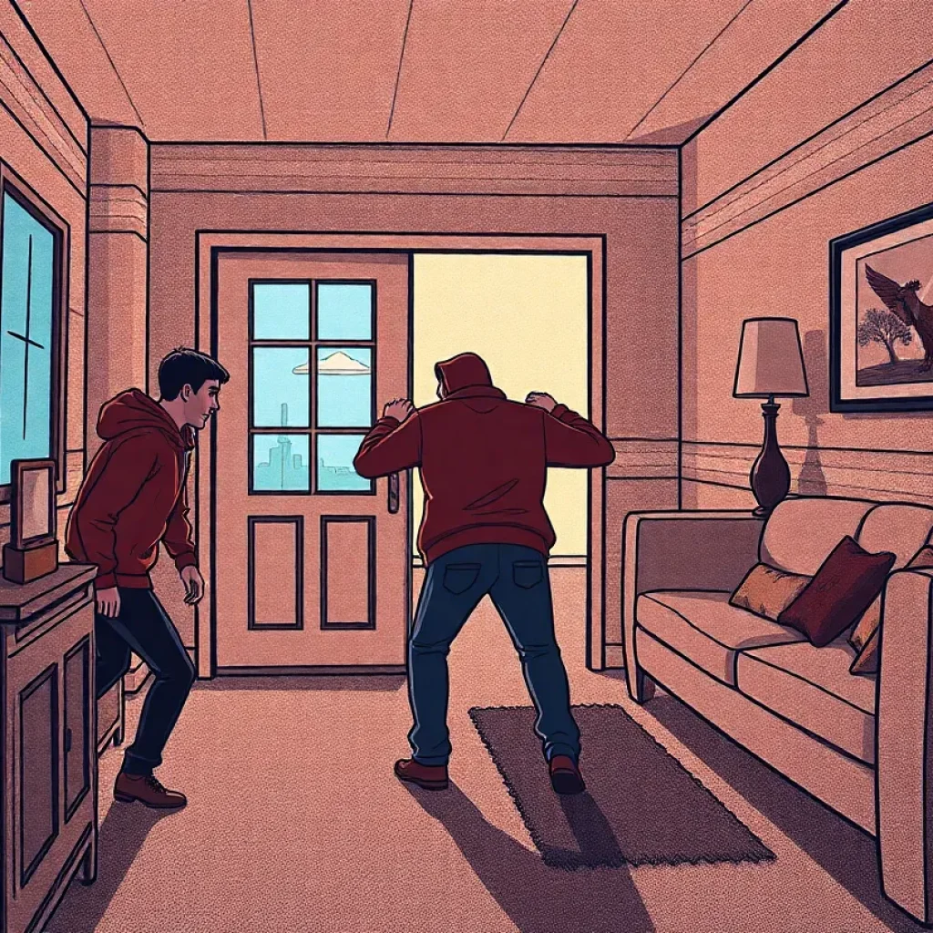 Illustration of a home invasion scenario