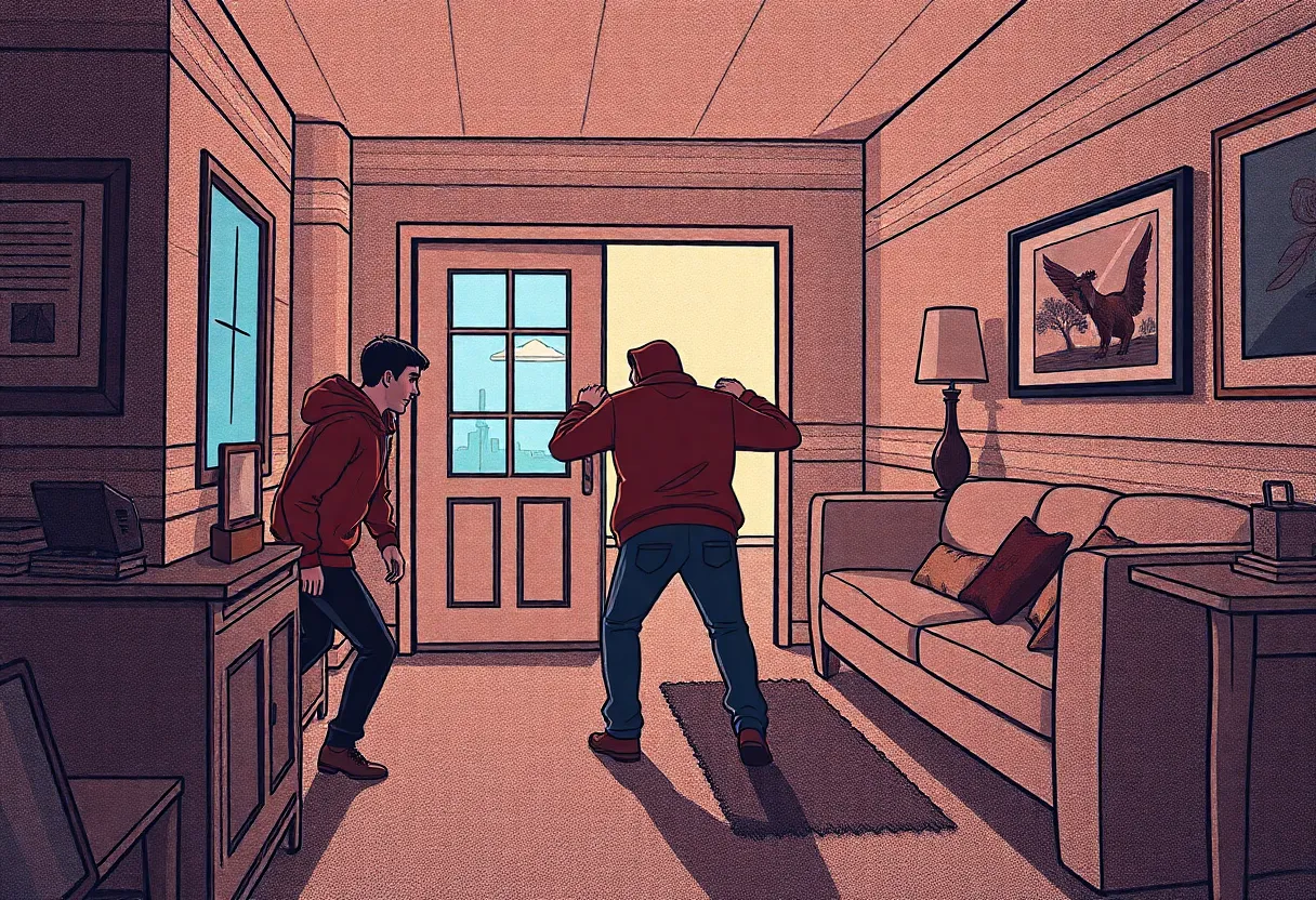 Illustration of a home invasion scenario