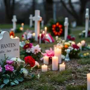 Cemetery memorial for a tragic youth homicide