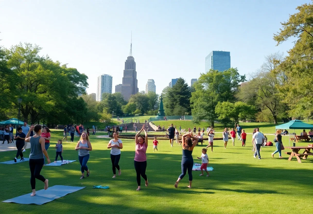Families enjoying outdoor activities in Detroit parks