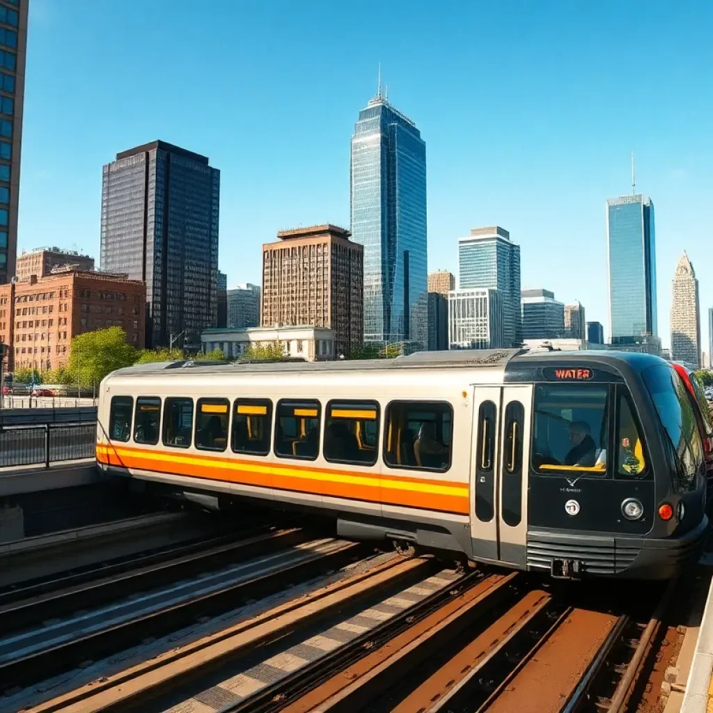 The Detroit People Mover at Water Square Station