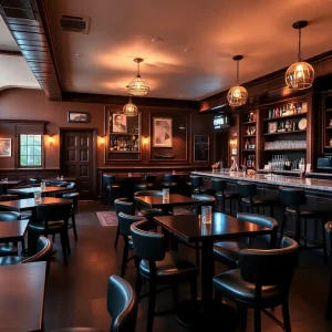Cozy interior of Duke's Social House with a modern lounge setting.