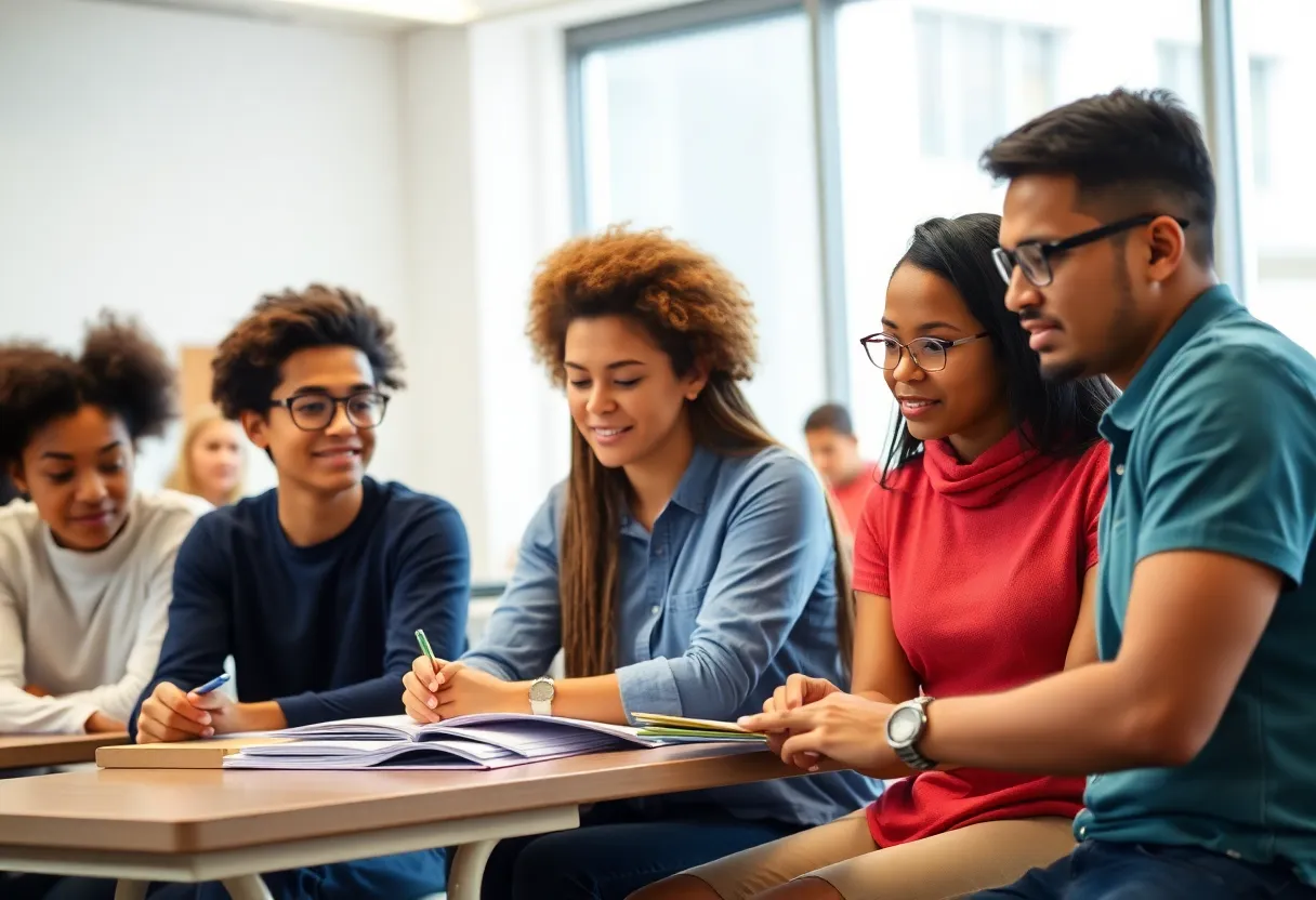 Students engaging in learning at Wayne County Community College District