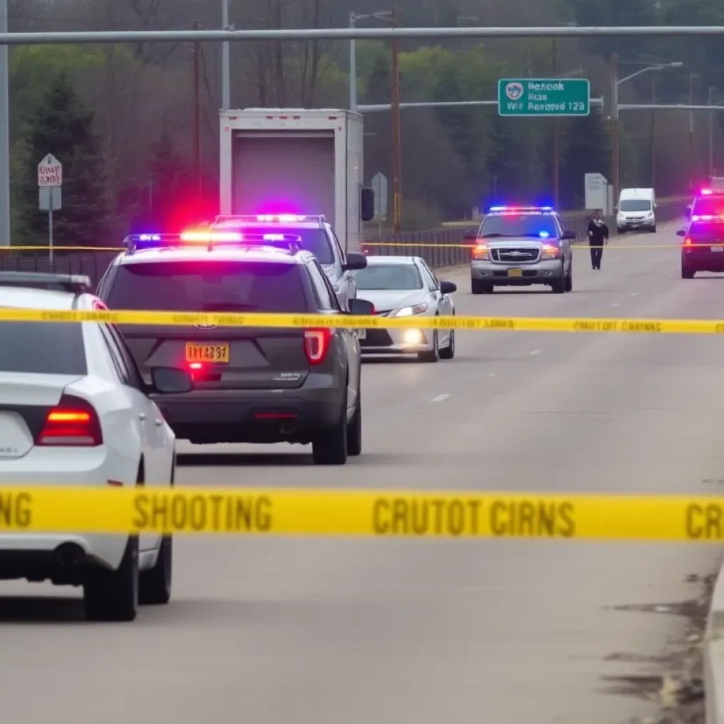 Police investigating a shooting incident on I-96 in Detroit