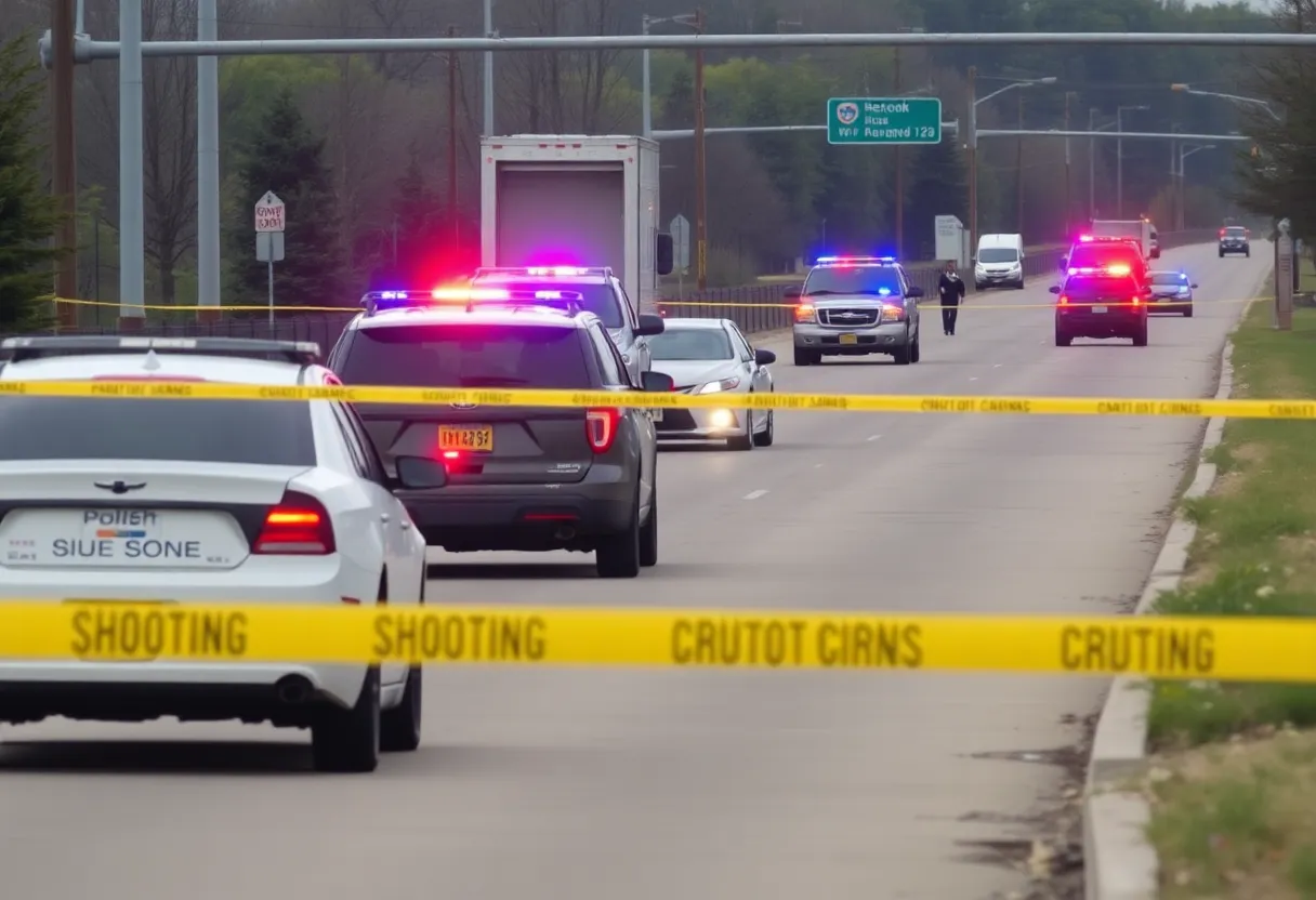 Police investigating a shooting incident on I-96 in Detroit
