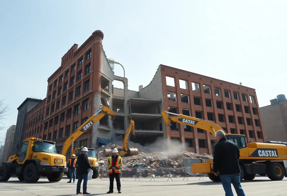Demolition of the Mammoth Building in Detroit