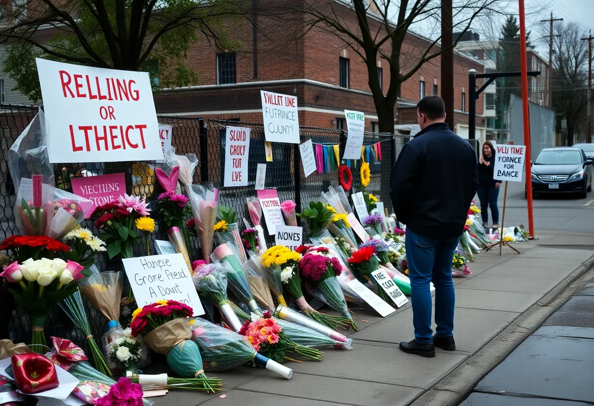 Community memorial for victims of gun violence in Detroit