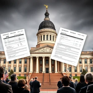 Michigan statehouse during budget discussion