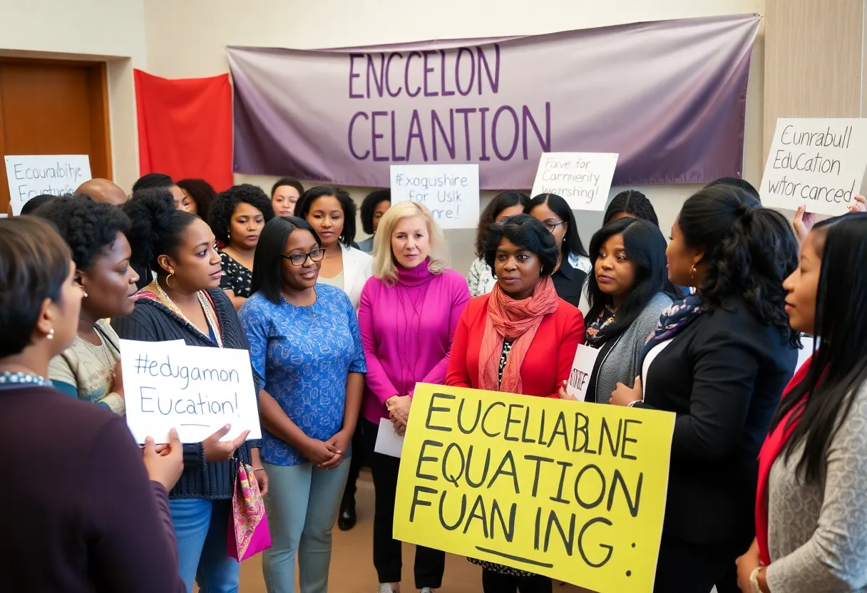 Community rally for education funding in Michigan