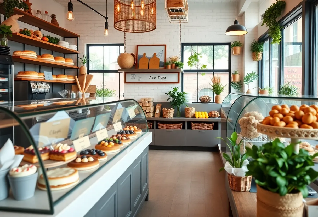 Interior view of Warda Pâtisserie showcasing pastries