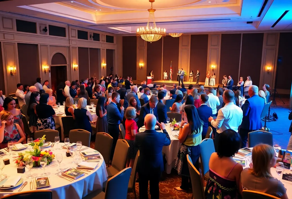Attendees celebrating at the ACC community gala in Detroit.
