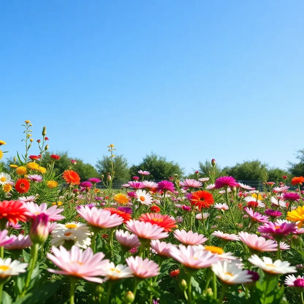 Beautiful garden representing community and love