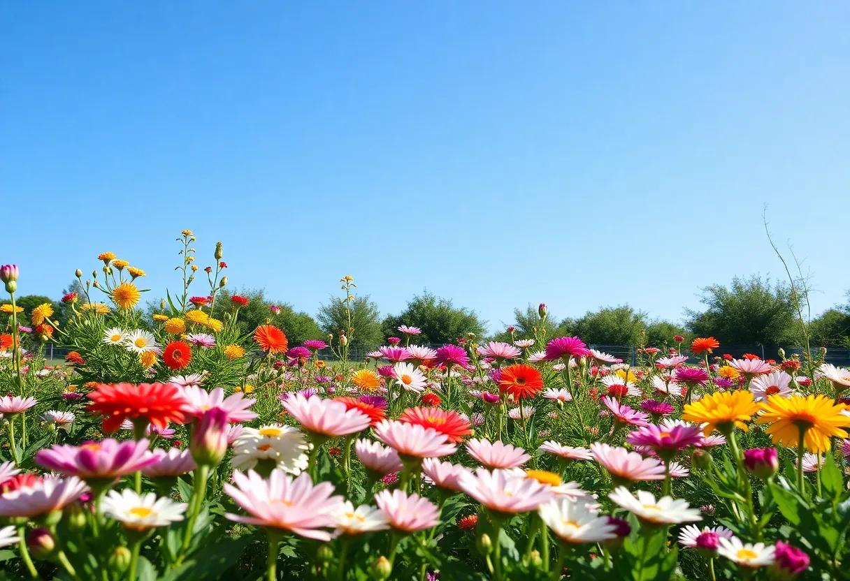 Beautiful garden representing community and love