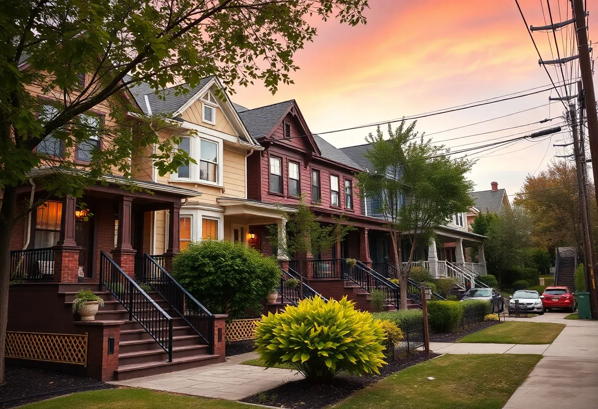 A visual representation of transformed homes in a revitalized neighborhood