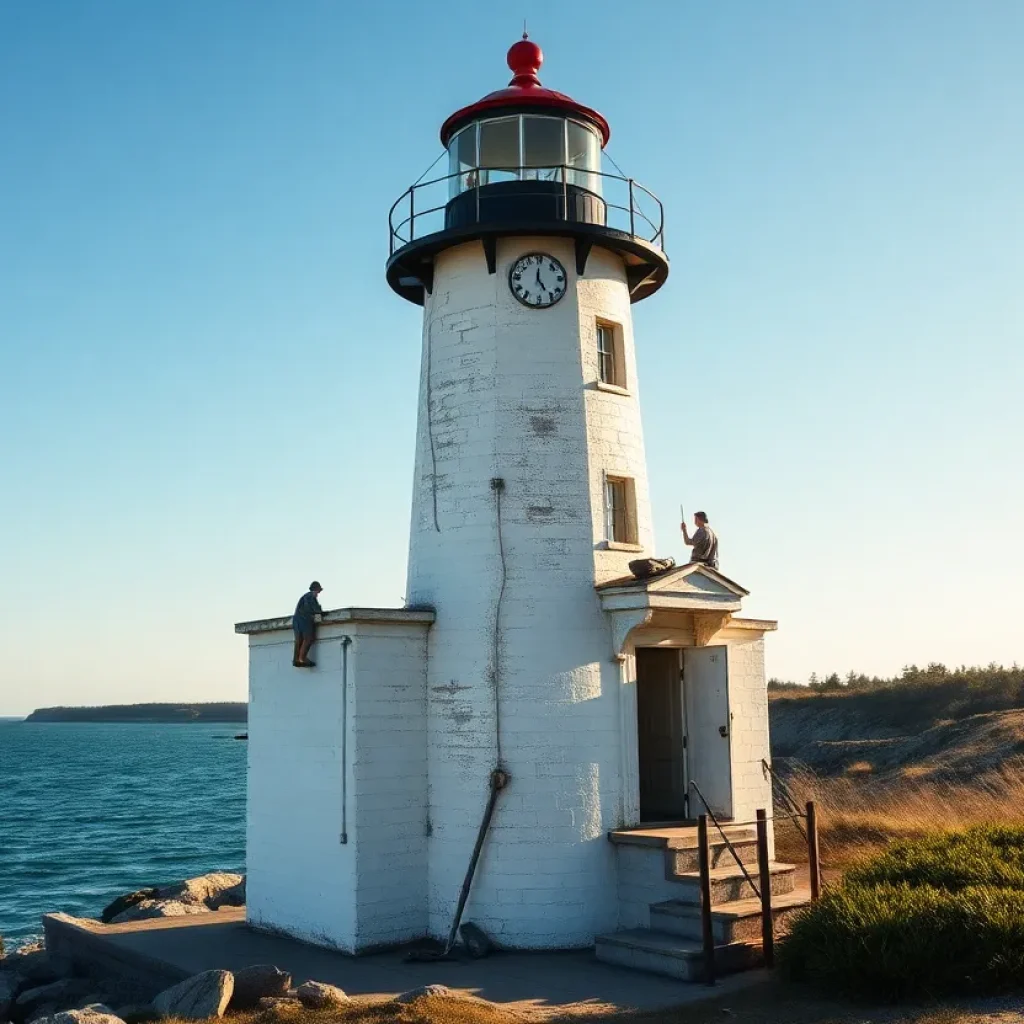 Renovation of Beaver Head Lighthouse with volunteers