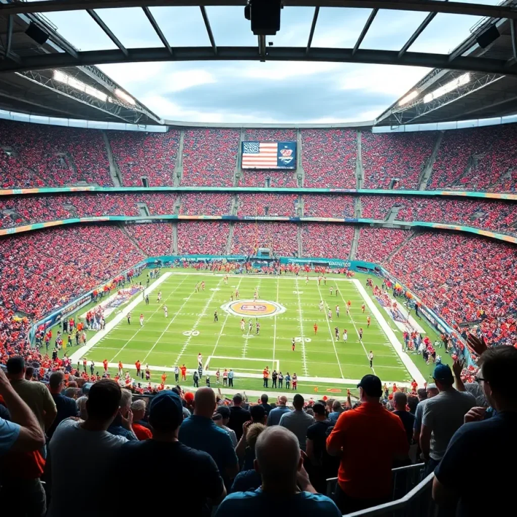 Football game action between the Cleveland Browns and Detroit Lions