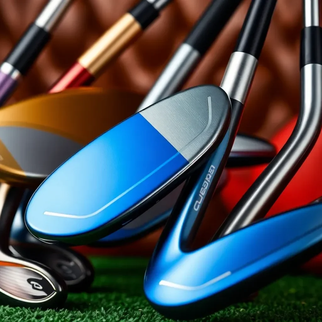 Display of Cobra's exclusive limited-edition golf clubs