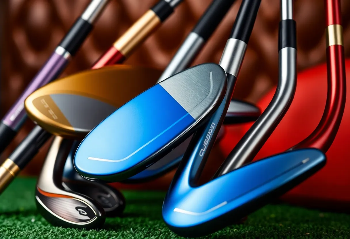 Display of Cobra's exclusive limited-edition golf clubs