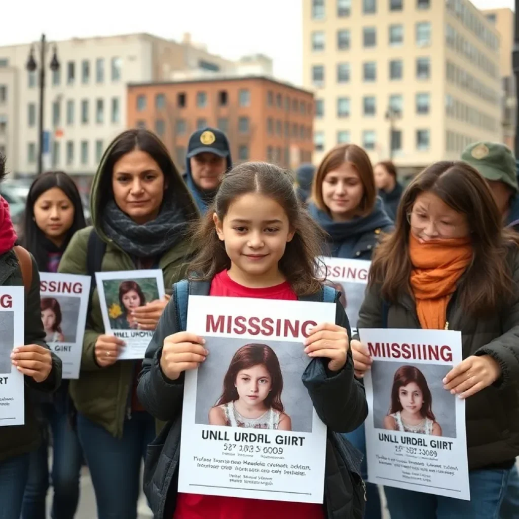 Volunteers searching for a missing girl in Detroit
