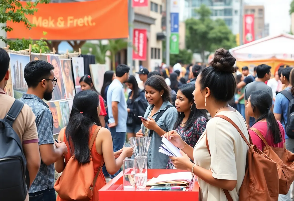 Community members participating in a cultural event in Detroit