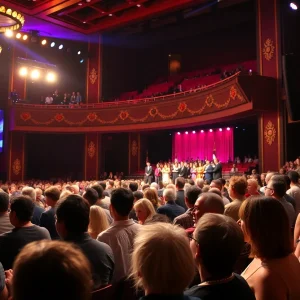 Audience at the Detroit Opera House during the taping of the Tonight Show