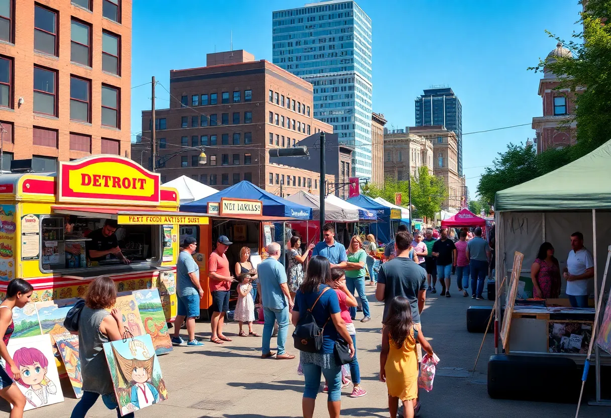 A lively scene from the 6 Mile Street Festival in Detroit