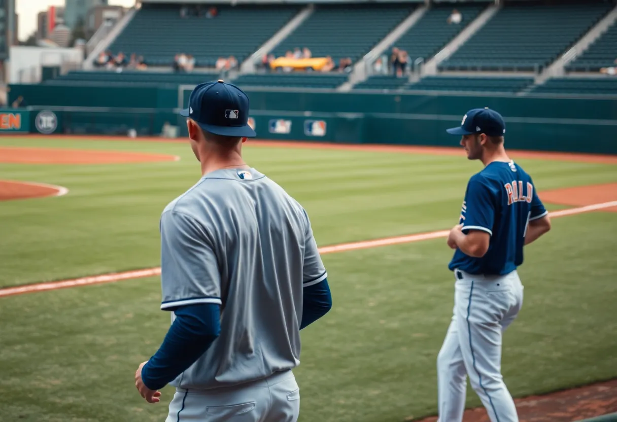 Relief pitcher warming up in the bullpen before a game