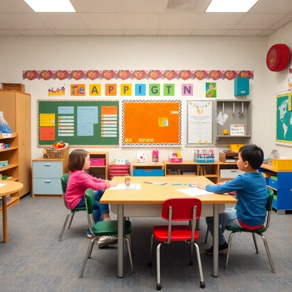 Classroom for exceptional student education with adaptive learning tools