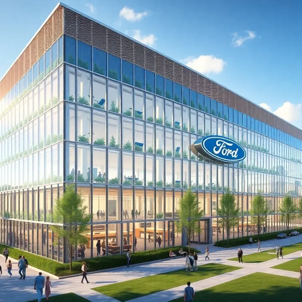 Architectural design of Ford's new sustainable headquarters