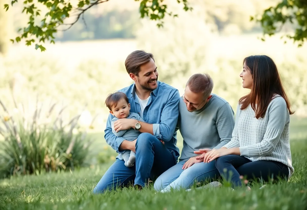 Peaceful outdoor scene symbolizing amicable separation