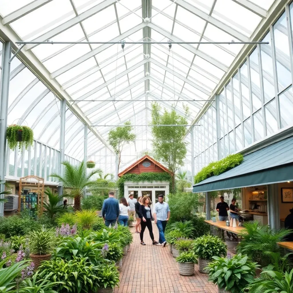 Conceptual design of the renovated Graye's Greenhouse with community spaces