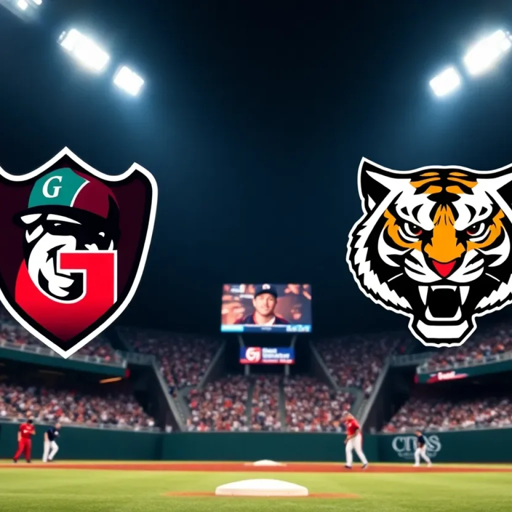 Baseball game between the Guardians and Tigers with team logos visible.