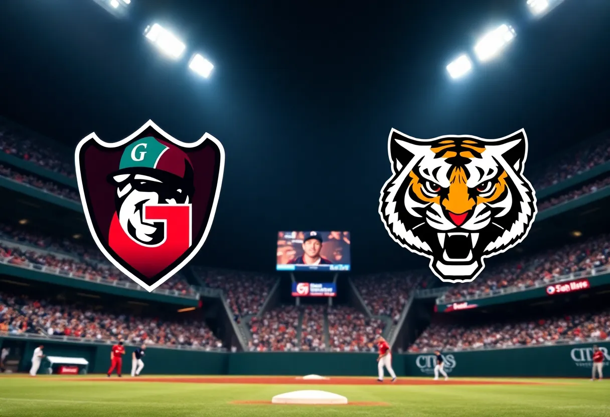 Baseball game between the Guardians and Tigers with team logos visible.