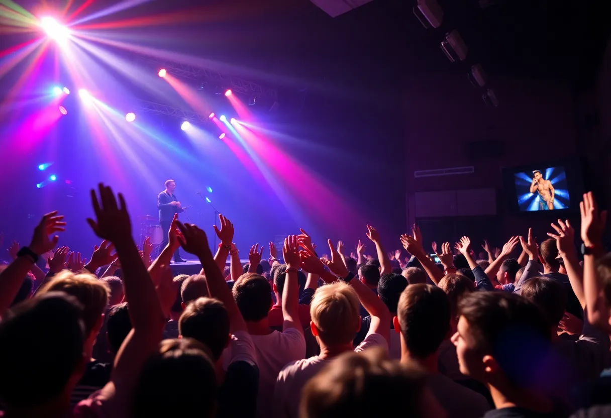 Audience enjoying a Halsey concert at The Fillmore Detroit during the 'Back to Badlands' tour