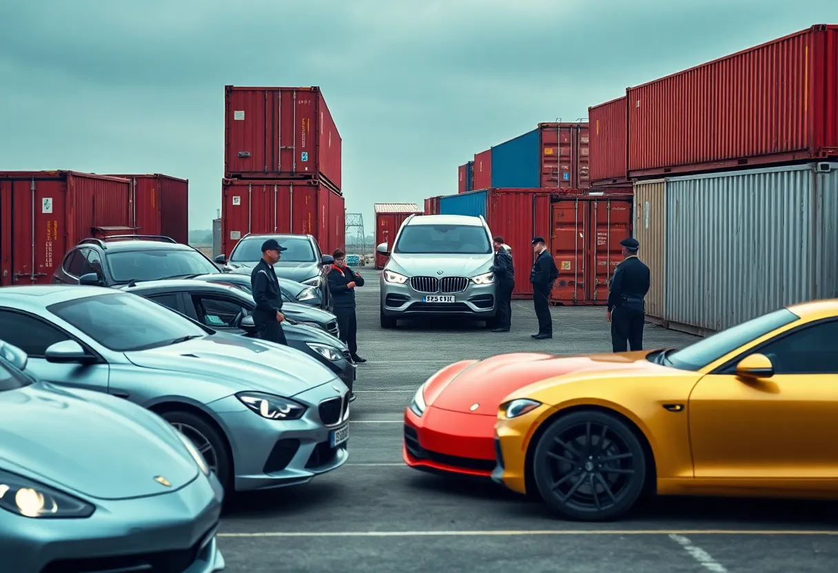 Law enforcement investigating stolen luxury cars