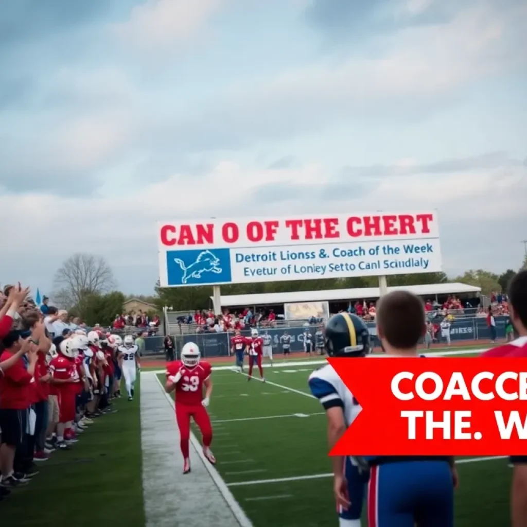Exciting moment from Ithaca High School football game with fans cheering.