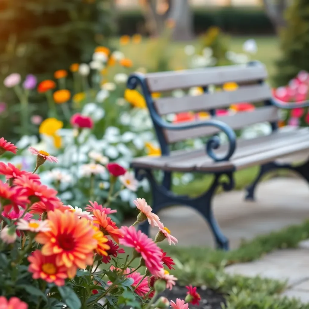 A beautiful garden dedicated to the memory of a beloved nurse and community member.