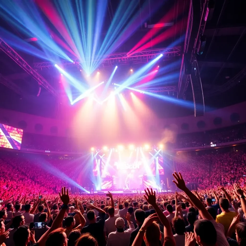 Fans enjoying the Jonas Brothers concert at Van Andel Arena