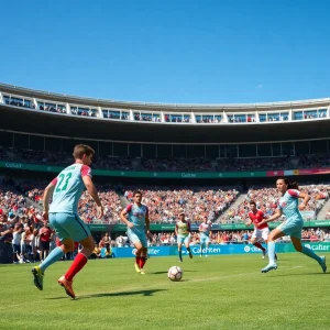 Kentucky women's soccer team competing in a match