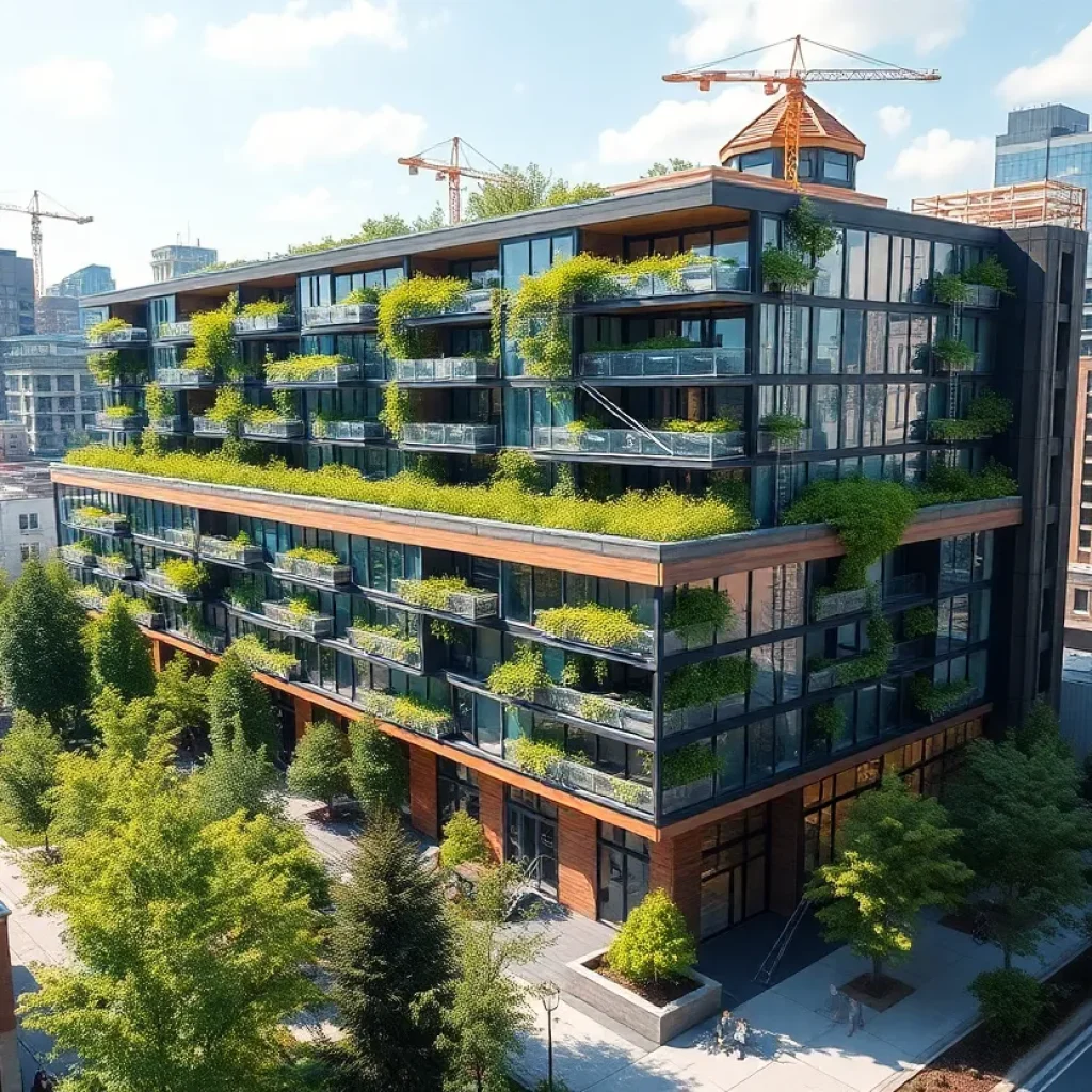 Construction of the new Kresge Foundation headquarters in Detroit