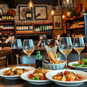 Warm and inviting dining scene at Ladder 4 Wine Bar in Detroit