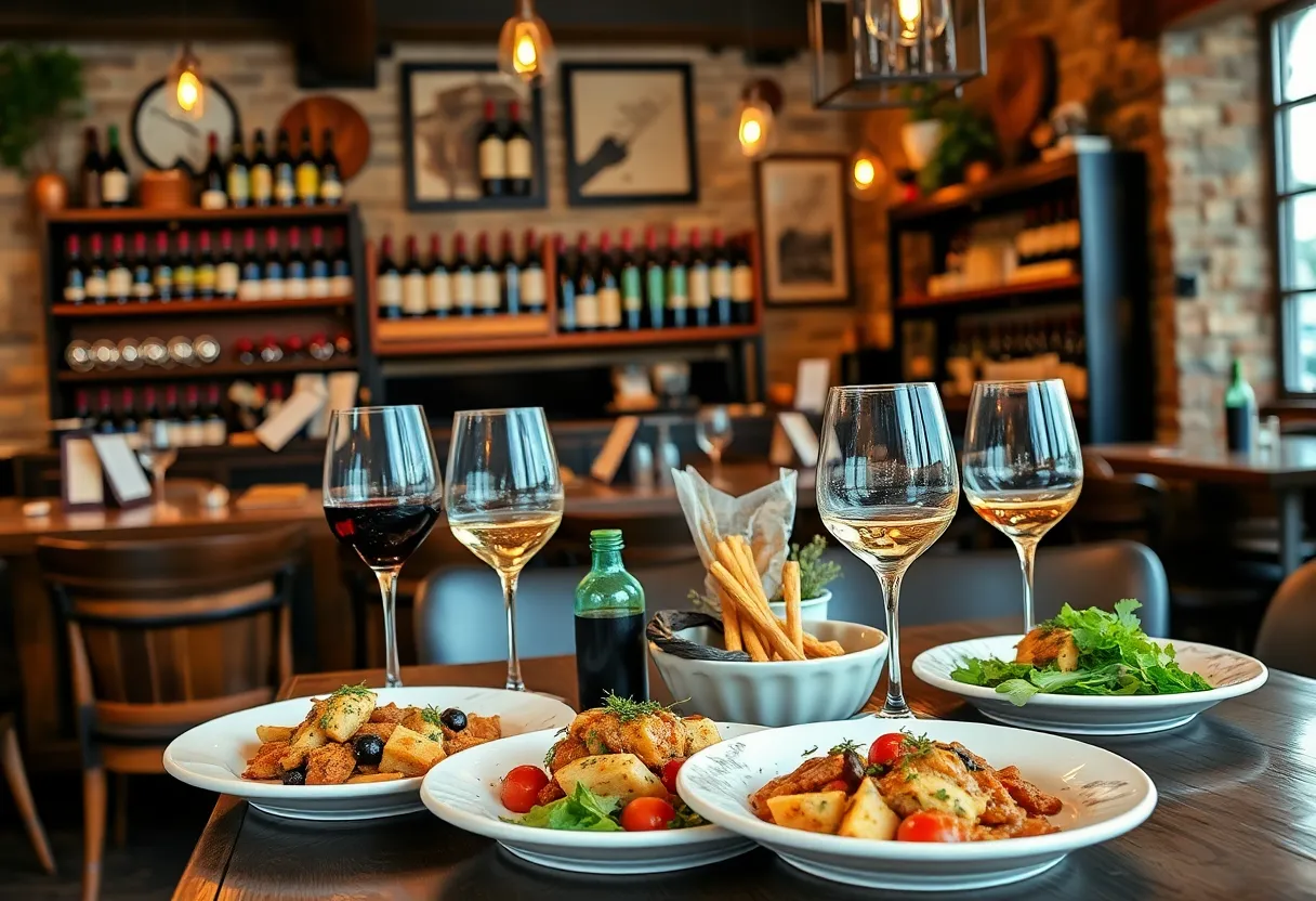 Warm and inviting dining scene at Ladder 4 Wine Bar in Detroit