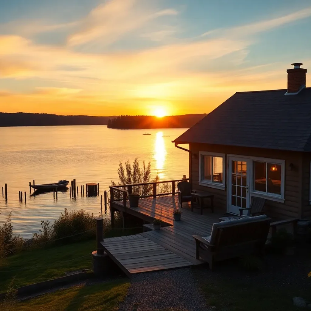Lakeside cottage symbolizing a peaceful family life
