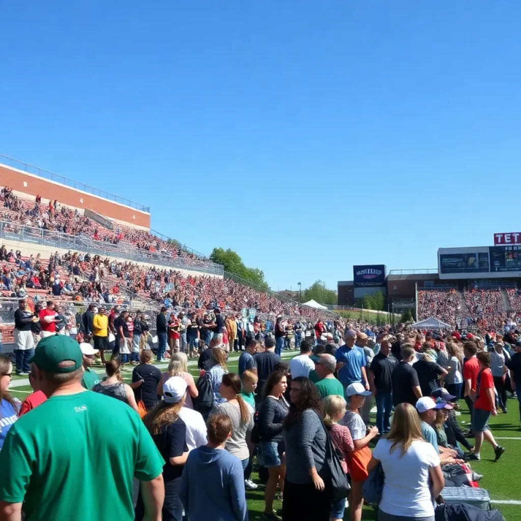 Fans enjoying various sports events in Metro Detroit with clear skies and mild temperatures.