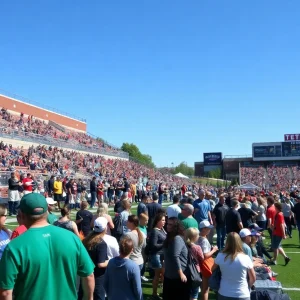 Fans enjoying various sports events in Metro Detroit with clear skies and mild temperatures.